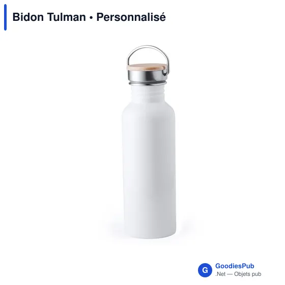 Bidon personnalisable Tulman avec logo - 800 ml en acier inoxydable - Image 1