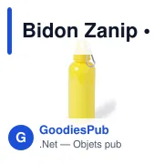 Gourde personnalisable Bidon Zanip avec logo - 600 ml - Miniature 1