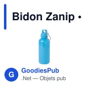 Gourde personnalisable Bidon Zanip avec logo - 600 ml - Miniature 8