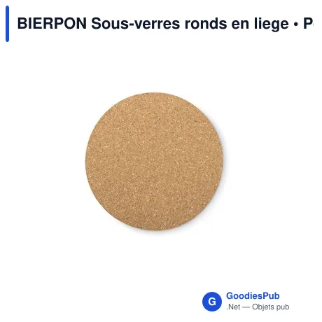 BIERPON Sous-verres ronds en liege