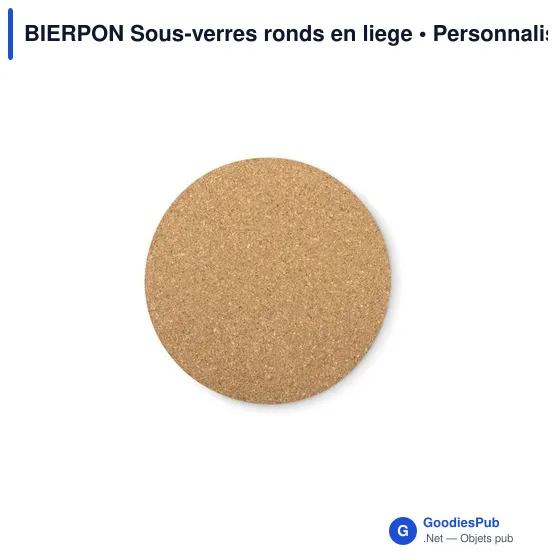 BIERPON Sous-verres ronds en liege - Image 1
