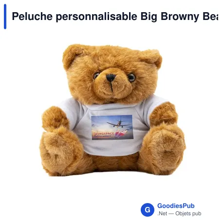 Peluche personnalisable Big Browny Bear avec logo
