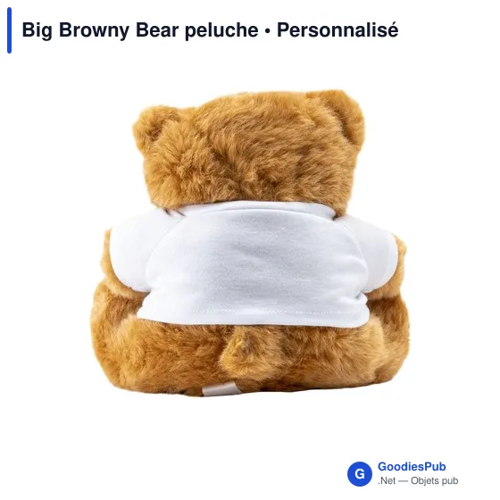 Peluche personnalisable Big Browny Bear avec logo - Image 3