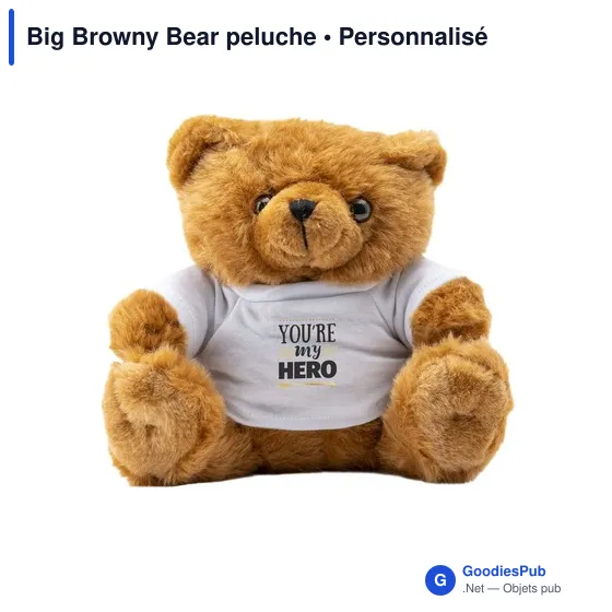 Peluche personnalisable Big Browny Bear avec logo - Image 4