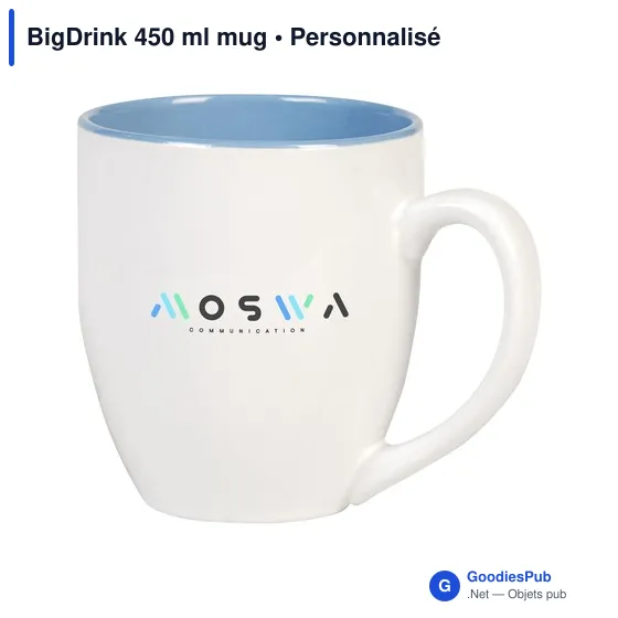 Mug personnalisable BigDrink 450 ml avec logo - Image 4