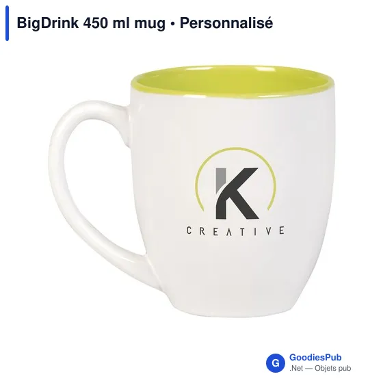 Mug personnalisable BigDrink 450 ml avec logo - Image 6
