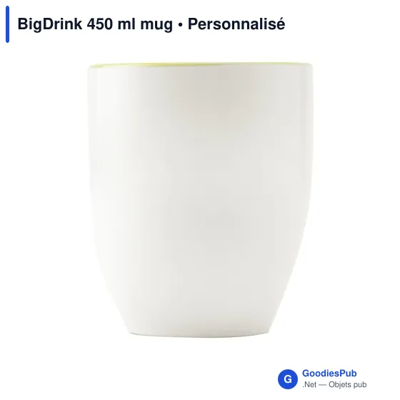 Mug personnalisable BigDrink 450 ml avec logo - Image 7