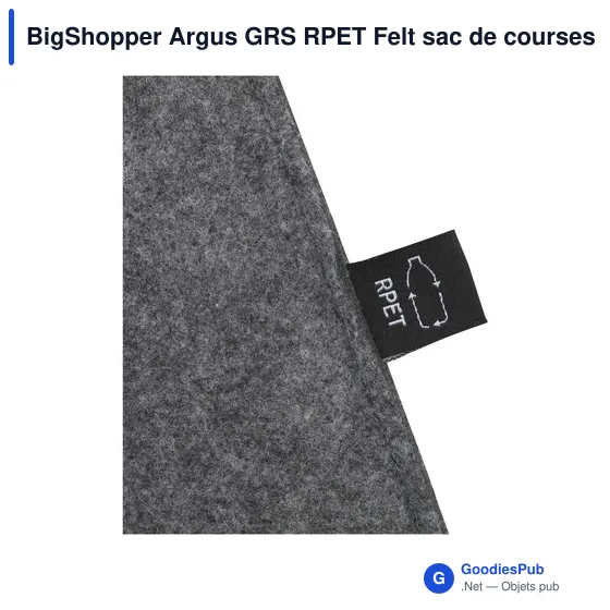 Sac de courses personnalisable BigShopper Argus GRS RPET avec logo - Image 3