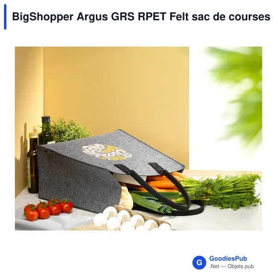 Sac de courses personnalisable BigShopper Argus GRS RPET avec logo - Image 5