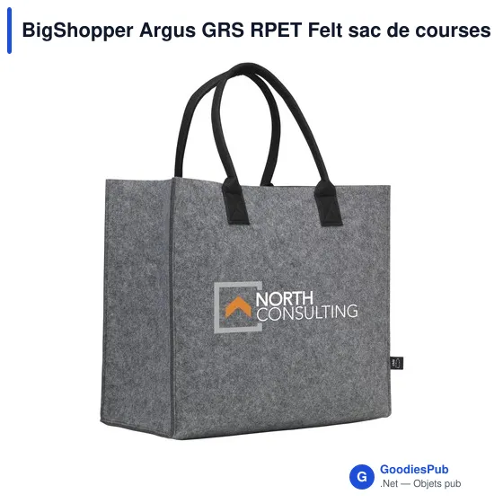 Sac de courses personnalisable BigShopper Argus GRS RPET avec logo - Image 6
