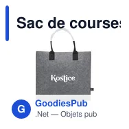 Sac de courses personnalisable BigShopper Argus GRS RPET avec logo - Miniature 7