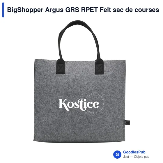 Sac de courses personnalisable BigShopper Argus GRS RPET avec logo - Image 7