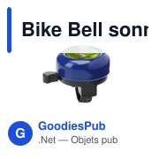 Sonnette pour vélo personnalisable avec logo - Bike Bell - Miniature 1