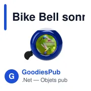 Sonnette pour vélo personnalisable avec logo - Bike Bell - Miniature 2