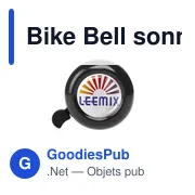 Sonnette pour vélo personnalisable avec logo - Bike Bell - Miniature 5