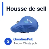 Housse de selle personnalisable en PET recyclé avec logo - Miniature 1