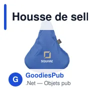 Housse de selle personnalisable en PET recyclé avec logo - Miniature 4