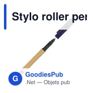 Stylo roller personnalisable en bambou et aluminium avec logo - Roller Bambou - Miniature 2