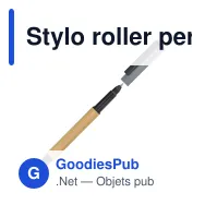 Stylo roller personnalisable en bambou et aluminium avec logo - Roller Bambou - Miniature 3