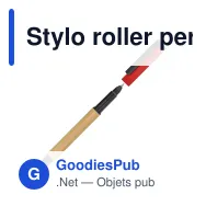 Stylo roller personnalisable en bambou et aluminium avec logo - Roller Bambou - Miniature 4