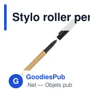 Stylo roller personnalisable en bambou et aluminium avec logo - Roller Bambou - Miniature 5