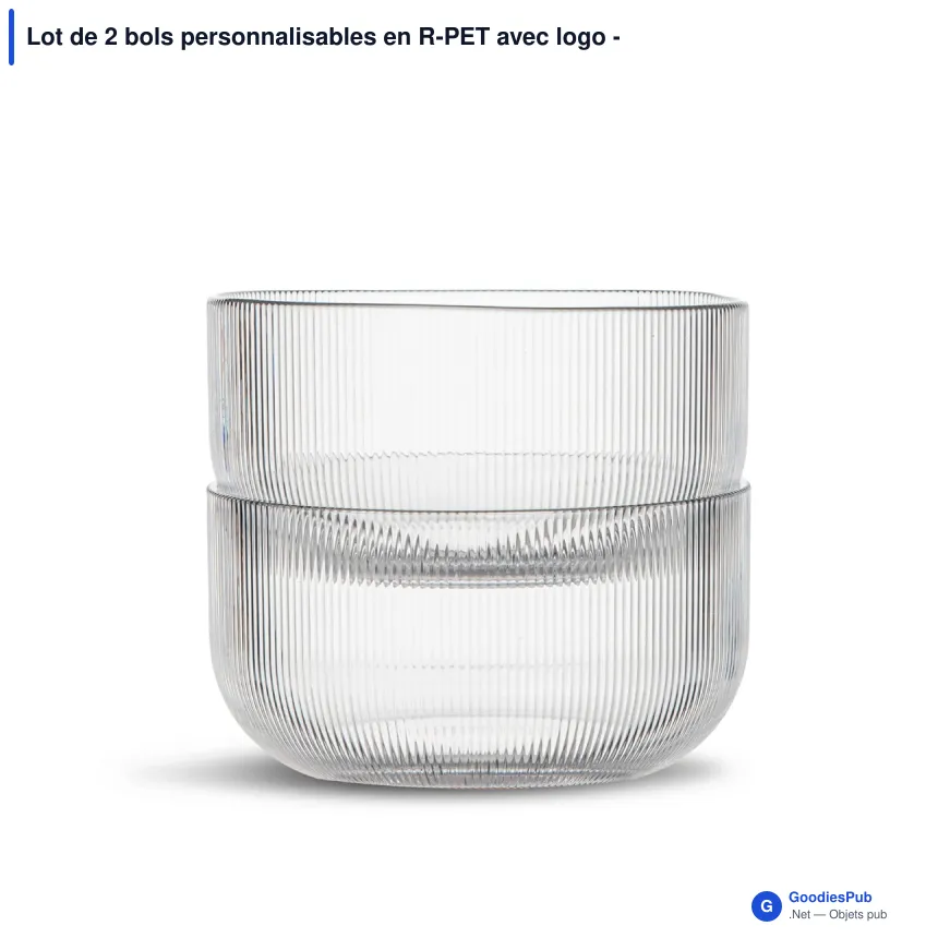 Lot de 2 bols personnalisables en R-PET avec logo - Sagaform Billi - Image 2