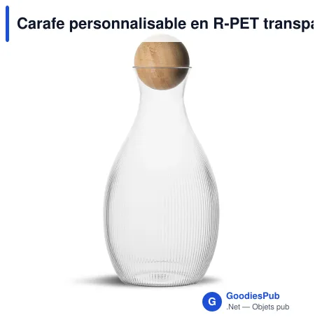 Carafe personnalisable en R-PET transparent avec logo - Sagaform Billi
