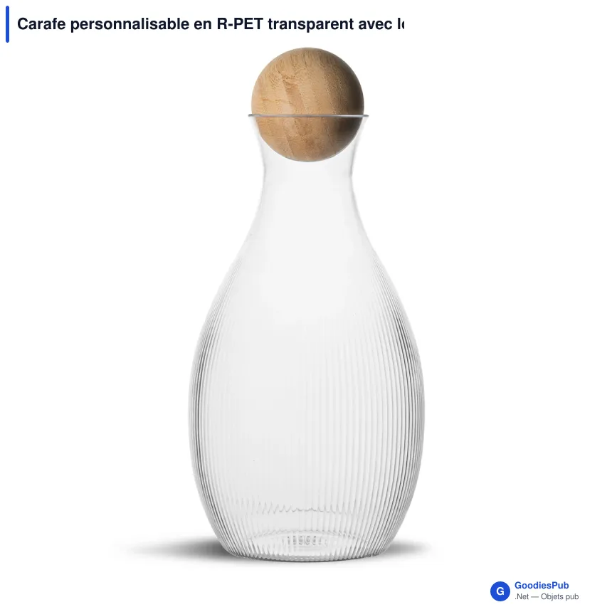 Carafe personnalisable en R-PET transparent avec logo - Sagaform Billi - Image 2