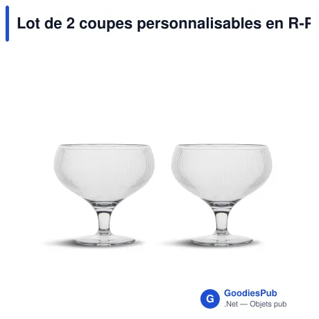 Lot de 2 coupes personnalisables en R-PET avec logo - Sagaform Billi