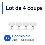 Lot de 4 coupes personnalisables en R-PET avec logo - Sagaform Billi - Miniature 1