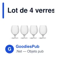 Lot de 4 verres à bière personnalisables en R-PET avec logo - Sagaform Billi - Miniature 1
