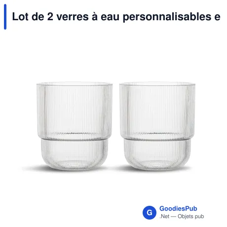 Lot de 2 verres à eau personnalisables en R-PET avec logo - Sagaform Billi