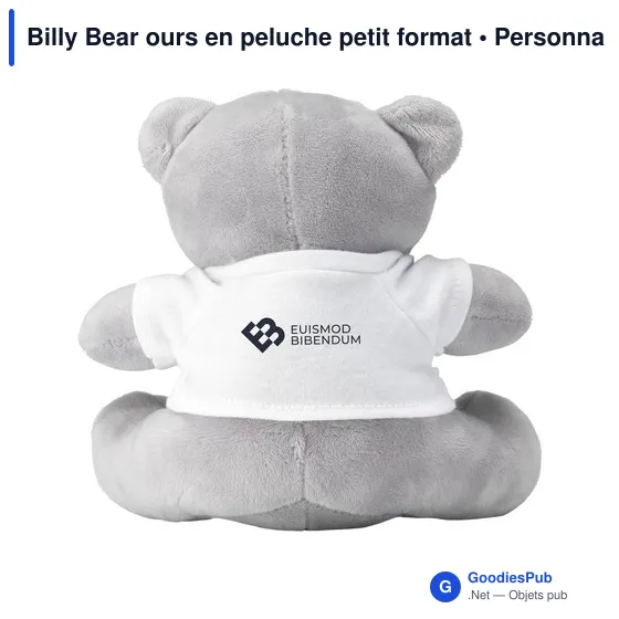 Ours en peluche personnalisable Billy Bear avec logo - Image 2