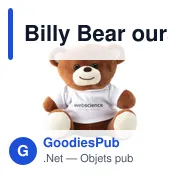 Ours en peluche personnalisable Billy Bear avec logo - Miniature 1