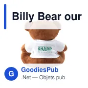 Ours en peluche personnalisable Billy Bear avec logo - Miniature 2