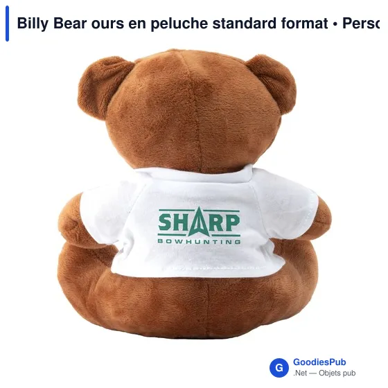 Ours en peluche personnalisable Billy Bear avec logo - Image 2