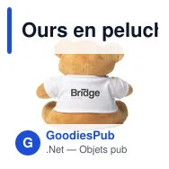 Ours en peluche personnalisable Billy avec logo - Grand format - Miniature 2