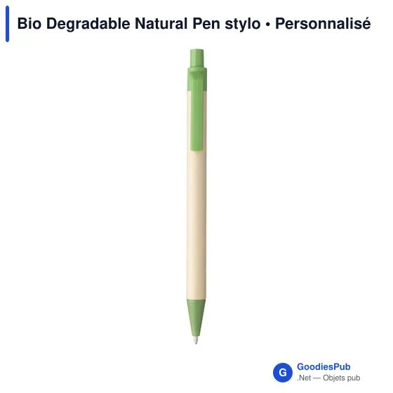 Stylo bille personnalisable en papier recyclé avec logo - Image 3