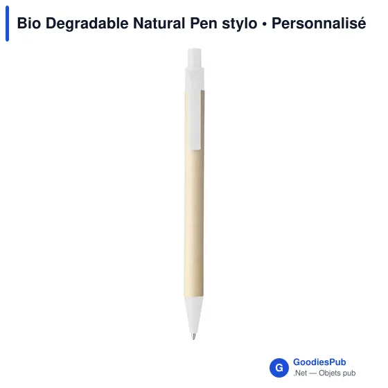 Stylo bille personnalisable en papier recyclé avec logo - Image 6