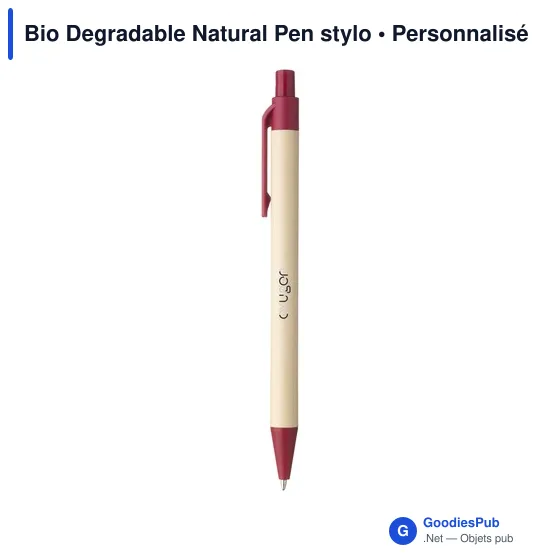 Stylo bille personnalisable en papier recyclé avec logo - Image 8
