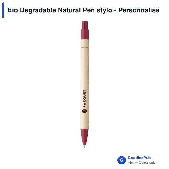 Stylo bille personnalisable en papier recyclé avec logo - Image 9