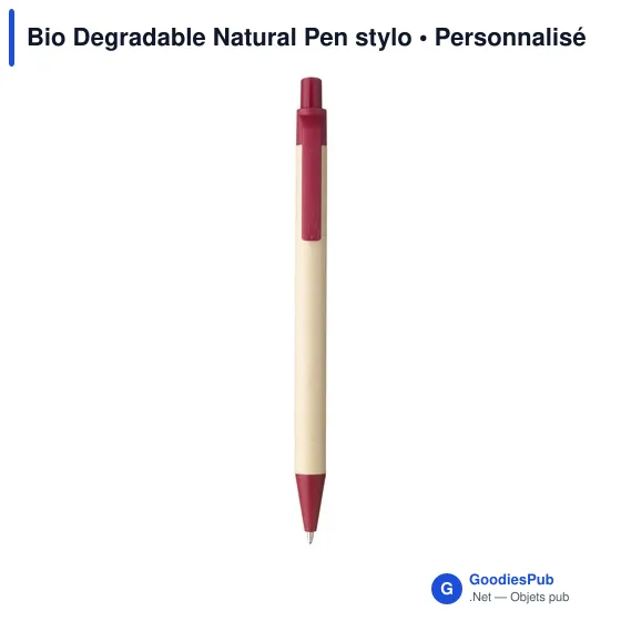 Stylo bille personnalisable en papier recyclé avec logo - Image 10