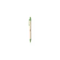 Variante vert - Stylo bille personnalisable en papier recyclé avec logo