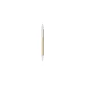 Variante blanc - Stylo bille personnalisable en papier recyclé avec logo