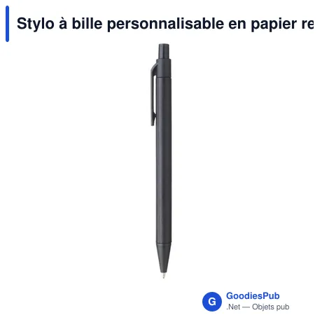 Stylo à bille personnalisable en papier recyclé avec logo