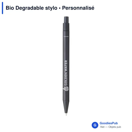 Stylo à bille personnalisable en papier recyclé avec logo - Image 2