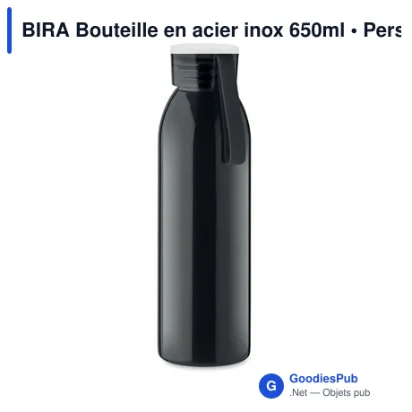 BIRA Bouteille en acier inox 650ml