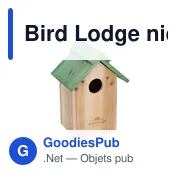 Nichoir en bois personnalisable pour logo - Bird Lodge - Miniature 1
