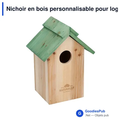 Nichoir en bois personnalisable pour logo - Bird Lodge