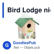 Nichoir en bois personnalisable pour logo - Bird Lodge - Miniature 2